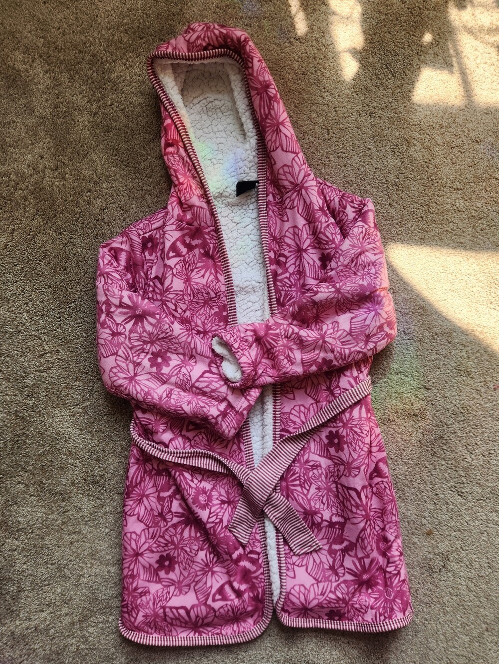 Woodrow & Friends Pink Butterfly Robe Size Small 7/8